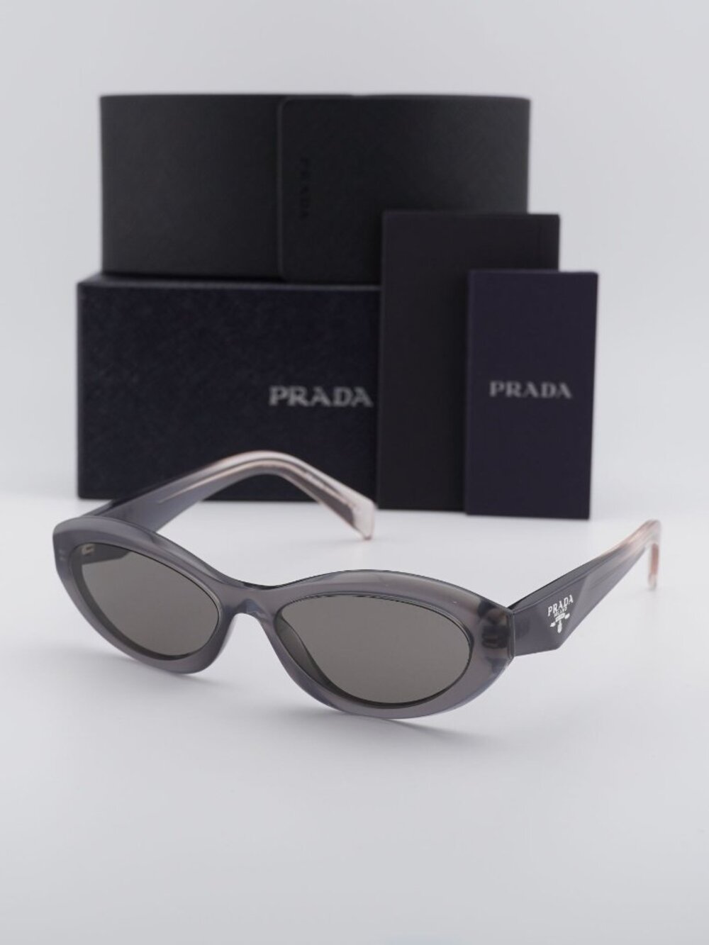 Prada PR 26ZS 20F80Q Cat Eye Sunglasses - Grey / Grey